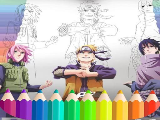 Naruto Shippuden Coloring Book: draw Book Ninja - browser game screenshot