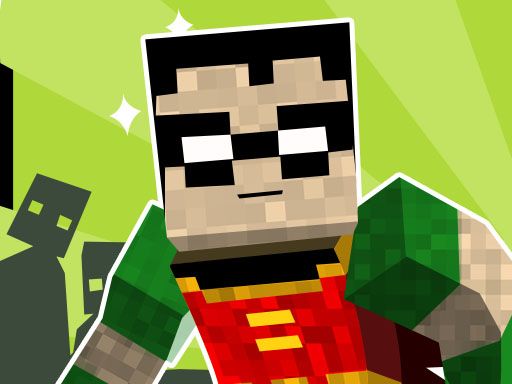 teen titans go minecraft teenage runner 3d - browser game screenshot