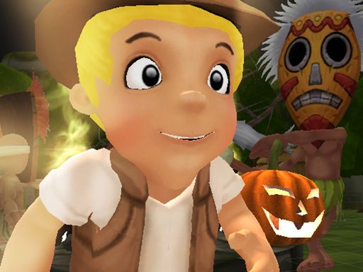 Halloween Island Running - browser game screenshot