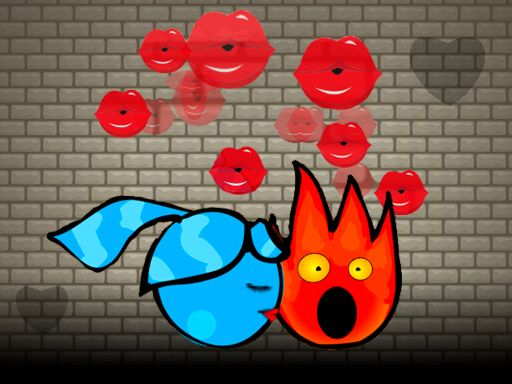 Fireboy and Watergirl Kiss - browser game screenshot