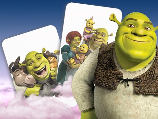 Shrek Card Match - browser game screenshot