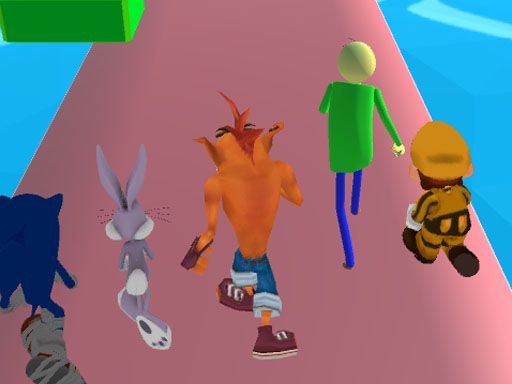 Fun Race 3D - Crash Bandicoot - browser game screenshot
