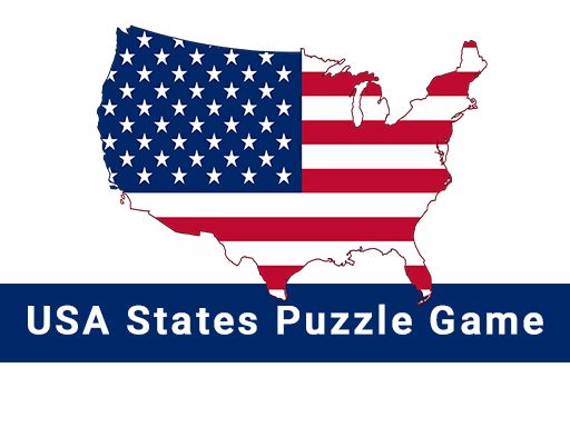 USA States Puzzle - browser game screenshot