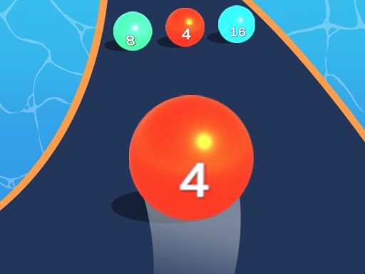 Color Ball Run 2048 - browser game screenshot