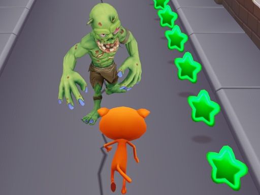 Angry Cat Run - Zombies Alley - browser game screenshot