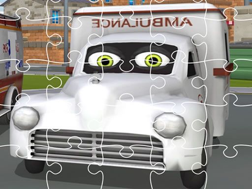 Ambulance Trucks Jigsaw - browser game screenshot