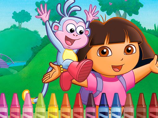 Dora the Explorer 4 Coloring Dora the Explorer 4 Coloring - browser game screenshot