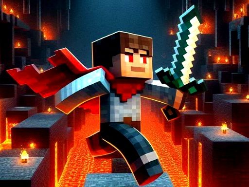 Mineblock Obby - browser game screenshot