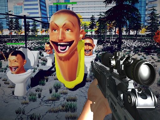 Sniper Survival Skibidi Toilet - browser game screenshot