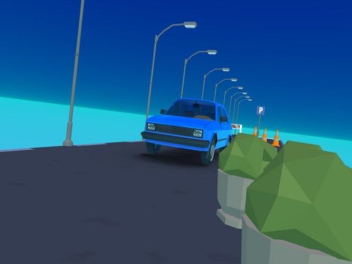 Crazy car parking stunts - browser game screenshot