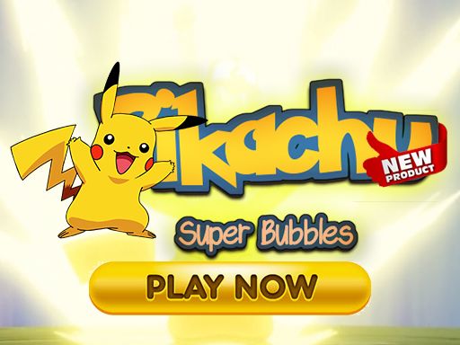 Super Pikachu Bubbles - browser game screenshot