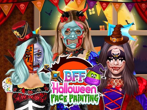 BFF Halloween Face Painting - browser game screenshot