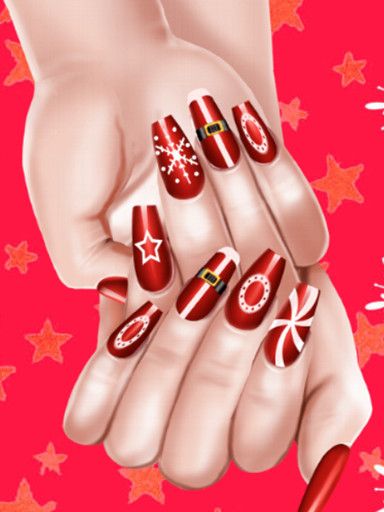 Christmas Fashion Nail Salon - browser game screenshot