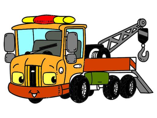 Tow Trucks Coloring - browser game screenshot