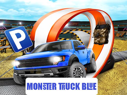 Monster-Truck-Parking Free 3D Blue - browser game screenshot