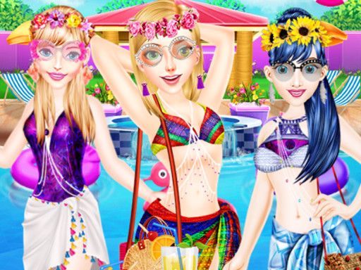 Summer Pool Party Fashion - browser game screenshot