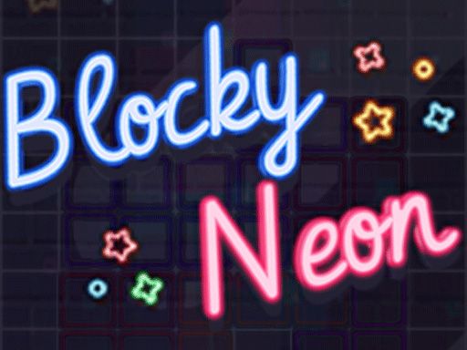 Blocky Neon - browser game screenshot