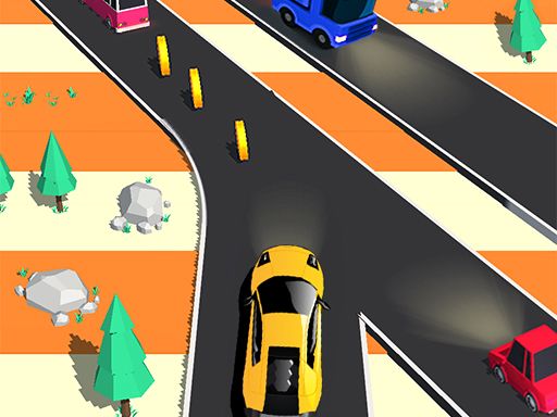 Traffic Car Run 2D : Car games - browser game screenshot
