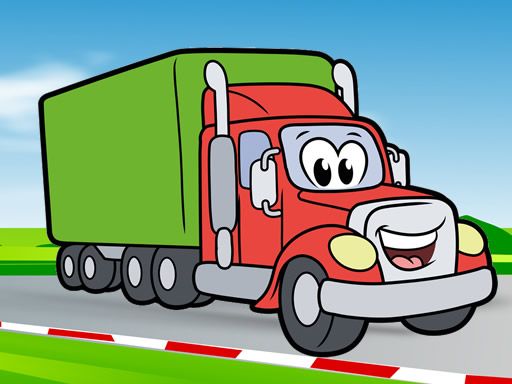 Happy Trucks Coloring - browser game screenshot