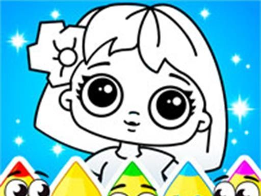 Coloring Dolls Game - browser game screenshot