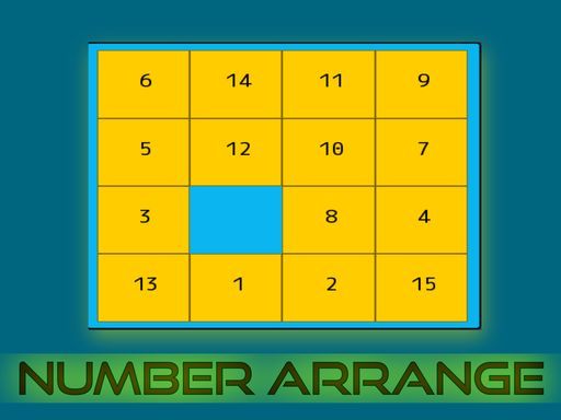 Number Arrange - browser game screenshot