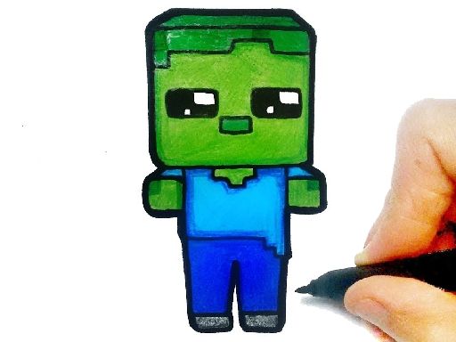 Easy Kids Coloring Minecraft - browser game screenshot