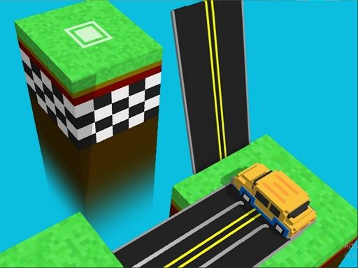 Blocky Taxy ZigZag - browser game screenshot