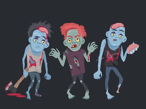 Zombies And Skeletons Coloring - browser game screenshot