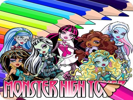 Coloring Book for Monster High - browser game screenshot