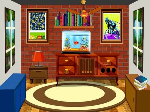 Brick Wall House Escape - browser game screenshot