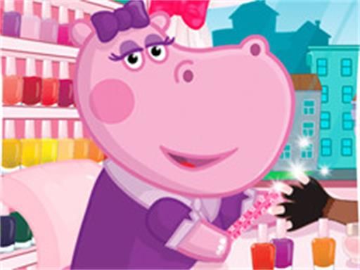 Hippo Manicure Salon Game - browser game screenshot