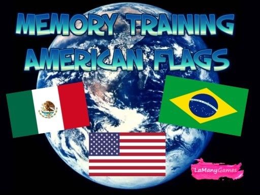 MEMORY TRAINING. AMERICAN FLAGS - browser game screenshot