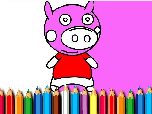 BTS Pig Coloring Game - browser game screenshot
