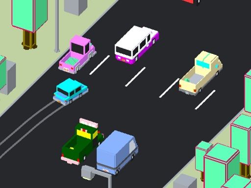 Polygon Highway Drive - browser game screenshot