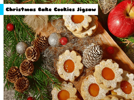 Christmas Bake Cookies Jigsaw - browser game screenshot