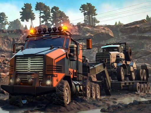 Trucks in Mud Jigsaw - browser game screenshot