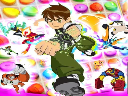 Ben 10 Gold match-3 - browser game screenshot