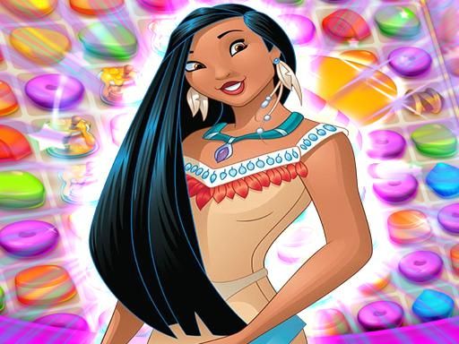 Pocahontas Disney Princess Match 3 Pocahontas Disney Princess Match 3 - browser game screenshot