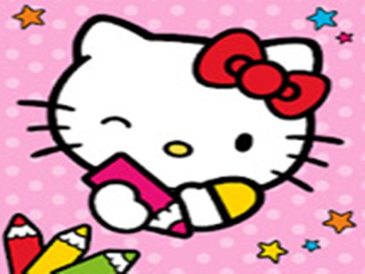 Color & Paint By Number With Hello Kitty - browser game screenshot
