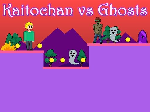 Kaitochan vs Ghosts - browser game screenshot