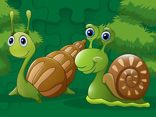Cute Snails Jigsaw Cute Snails Jigsaw - browser game screenshot