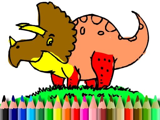 BTS Dinosaur Coloring Book - browser game screenshot