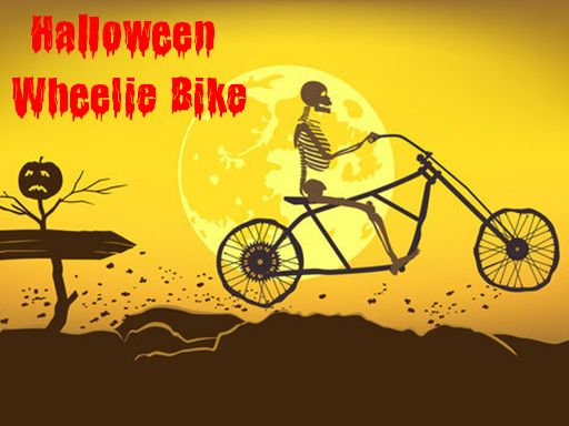 Halloween Wheelie Bike - browser game screenshot