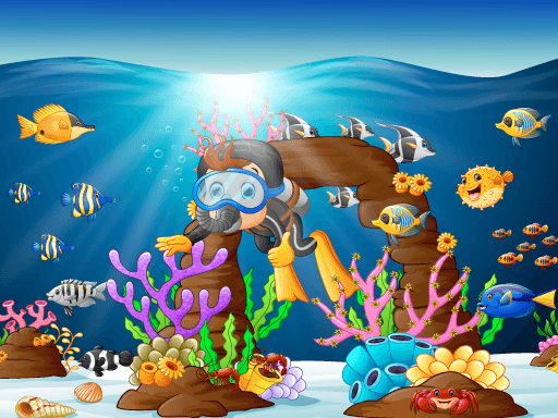 Water Dive 2D: Underwater Survival - browser game screenshot