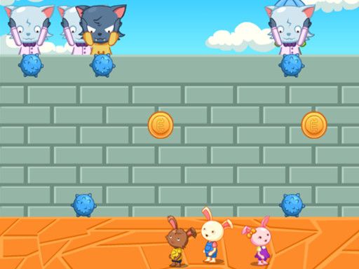 Rabbit Avoid Thorn Ball Rabbit Avoid Thorn Ball - browser game screenshot