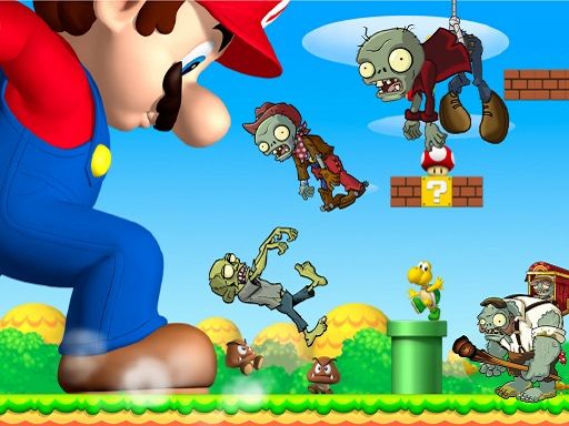 Super Mario Shooting Zombie  - browser game screenshot