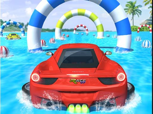 Water Surfing Car Stunts - browser game screenshot