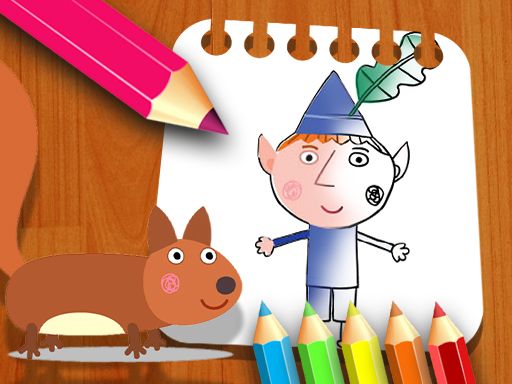 Ben Hollys Coloring Book - browser game screenshot