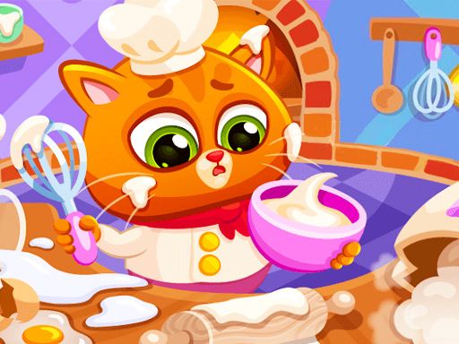 Lovely Virtual Cat At Restaurant - browser game screenshot