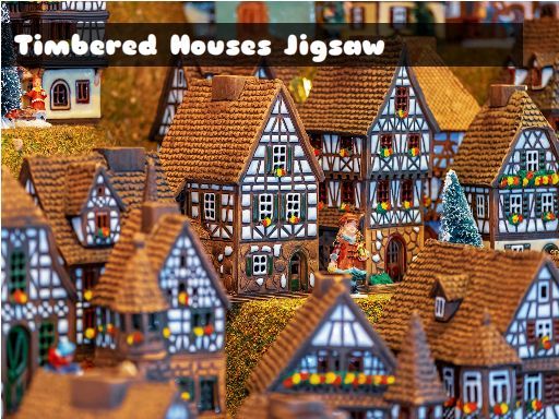 Timbered Houses Jigsaw - browser game screenshot